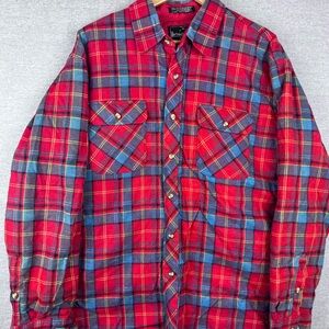 Red and‎ Blue Plaid Button-Up Shirt